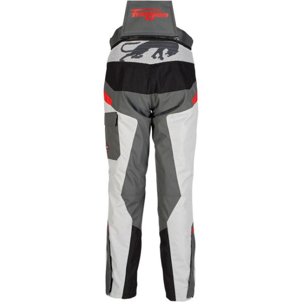 Pantalon de Moto Apalaches Noir/Gris/Rouge de dos