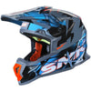 Casque de Motocross Allterra Fulmine Gris/Multicolore incliné de droite