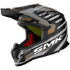 Casque de Motocross Allterra Bulldozer Noir/Gris incliné de droite