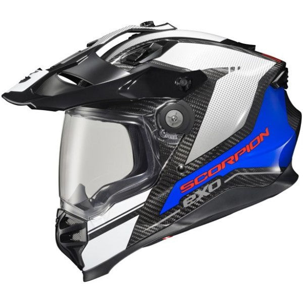 Casque Intégral de Moto EXO-XT9000 Blanc/Bleu de droite