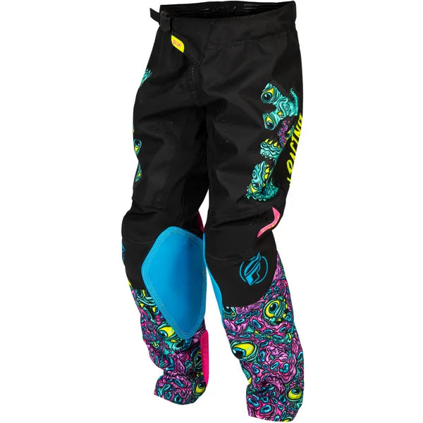 Pantalon de Motocross Kinetic Mutant Junior/fly/noir multicolor, de face