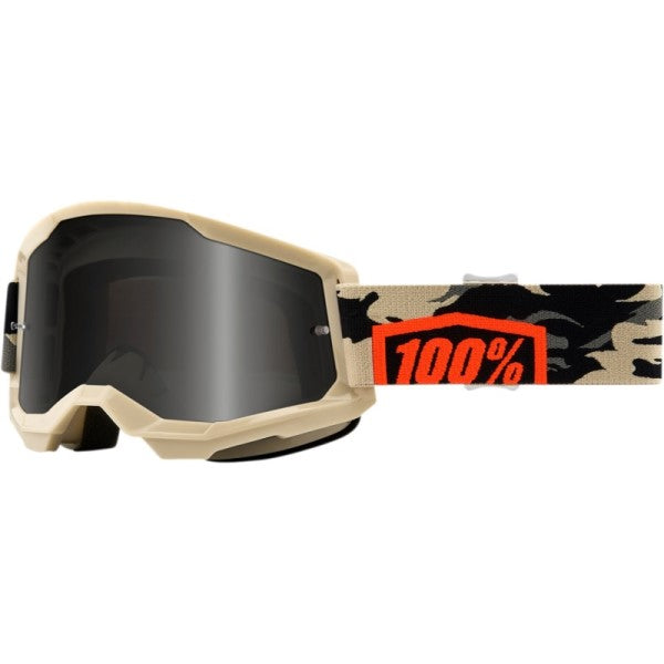 Lunettes de Motocross Strata 2 Sand à Lentille Fumée 100% Beige