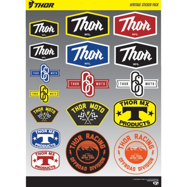 Ensemble d’Autocollants Heritage avec logos Thor