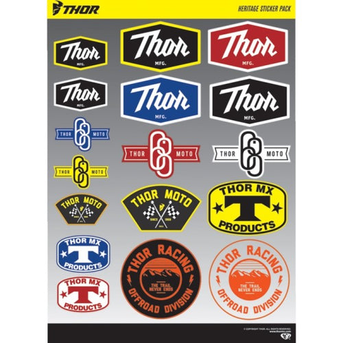 Ensemble d’Autocollants Heritage avec logos Thor