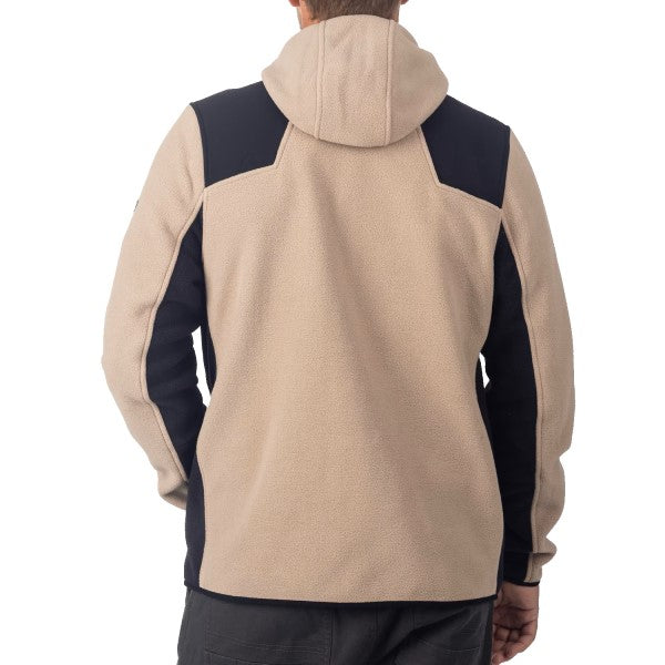 Veste à Capuchon de Motoneige Teton Crest Polaire Noir/Beige de dos