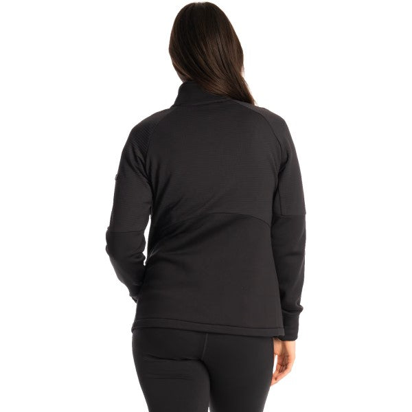 Veste de Motoneige Swan Valley Polaire Femme Noir de dos