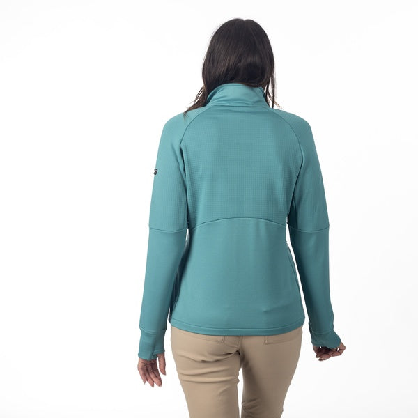 Veste de Motoneige Swan Valley Polaire Femme Turquoise, de dos