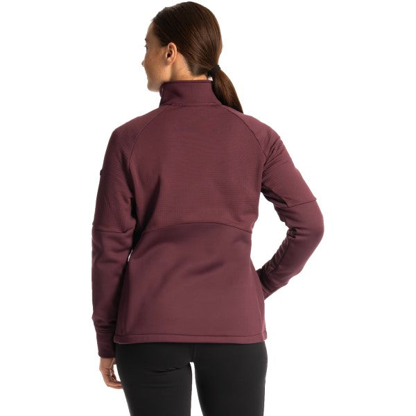 Veste de Motoneige Swan Valley Polaire Femme Bordeaux de dos