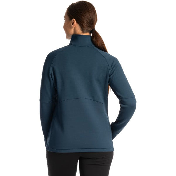 Veste de Motoneige Swan Valley Polaire Femme Bleu de dos