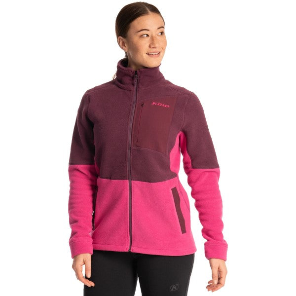 Veste de Motoneige Darby Canyon Polaire Femme Rose de face