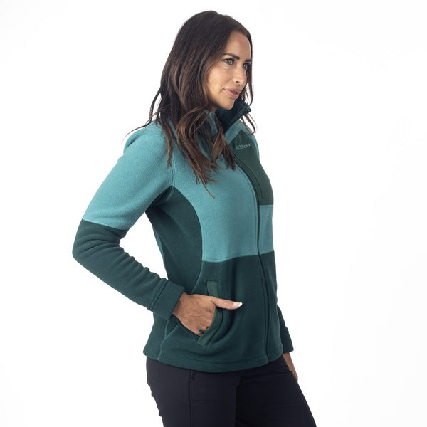 Veste de Motoneige Darby Canyon Polaire Femme /Klim/Vert/Bleu de profil
