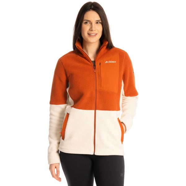 Veste de Motoneige Darby Canyon Polaire Femme Orange de face