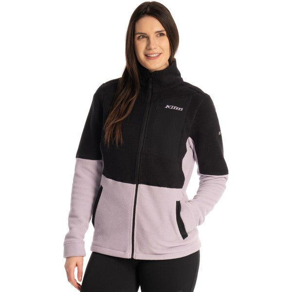 Veste de Motoneige Darby Canyon Polaire Femme Mauve/Noir de face