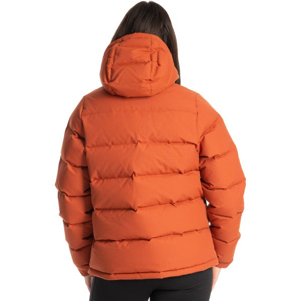 Manteau à Capuchon Pine Haven Femme Orange de dos