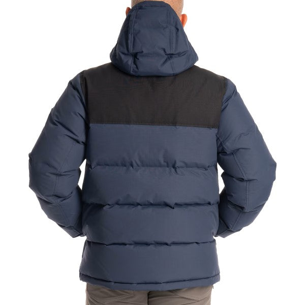 Manteau à Capuchon Sawtooth Down Bleu Foncé de dos