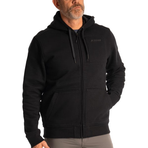 Coton Ouaté avec Fermeture Éclair Gunnison Noir de face