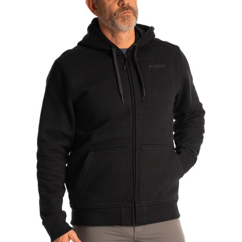 Coton Ouaté avec Fermeture Éclair Gunnison Noir de face