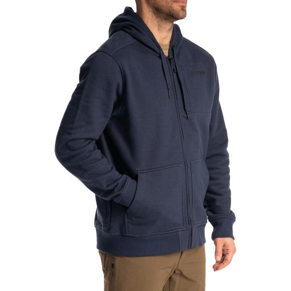 Coton Ouaté avec Fermeture Éclair Gunnison Bleu Foncé de face