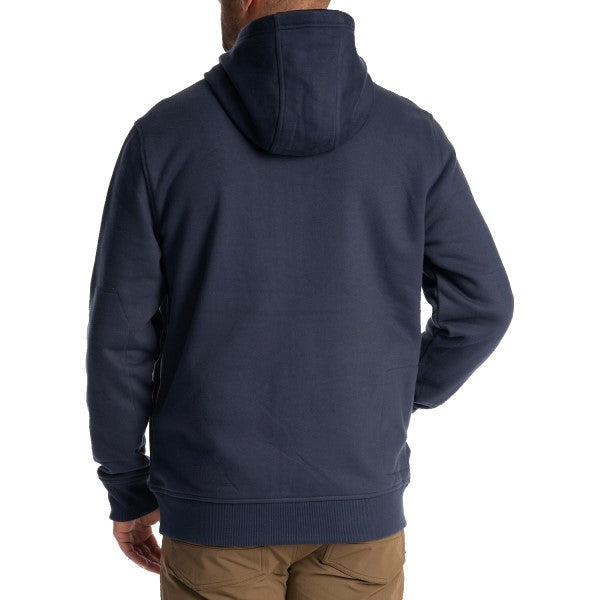 Coton Ouaté avec Fermeture Éclair Gunnison Bleu Foncé de dos