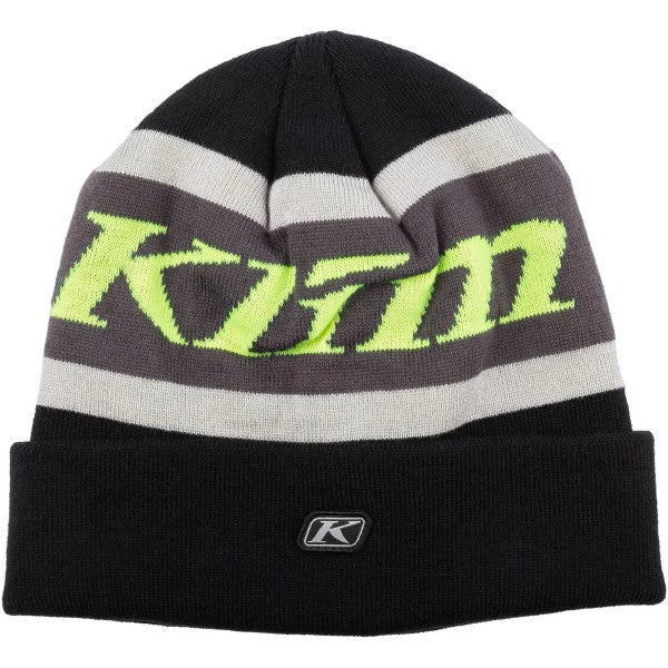 Tuque Belmont Point Noir/Gris de face