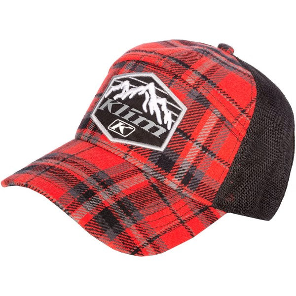 Casquette Wolverine Creek Rouge/Noir incliné de face