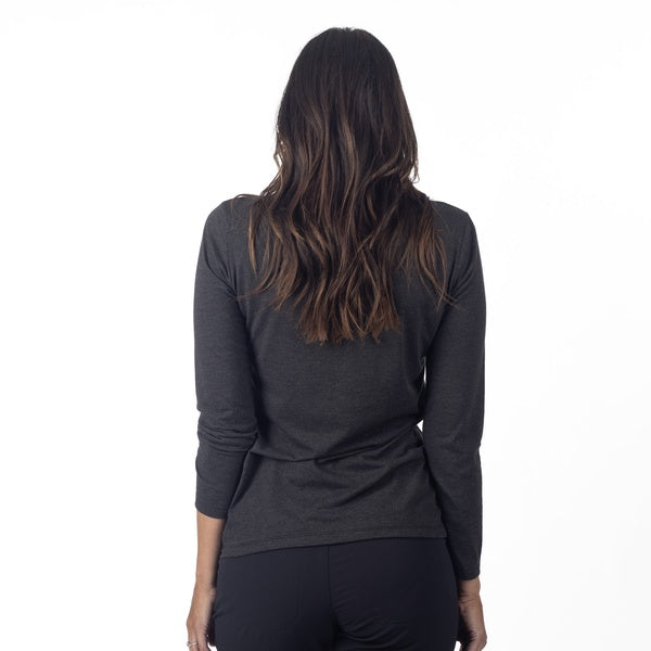 Chandail Haven Tri-Blend Femme/Klim, gris foncé, de dos