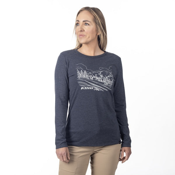 Chandail Haven Tri-Blend Femme/Klim, bleu, de face