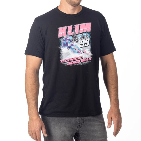 T-Shirt Tri-Blend Speedway Noir/Rose de face