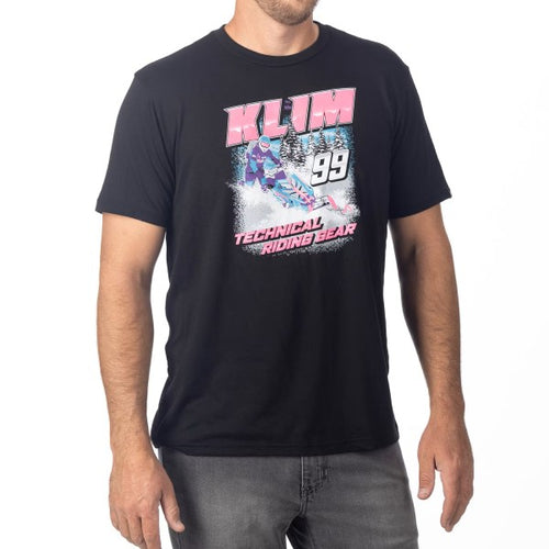T-Shirt Tri-Blend Speedway Noir/Rose de face