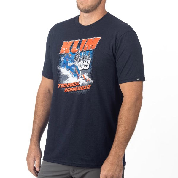 T-Shirt Tri-Blend Speedway Noir/Rouge de face