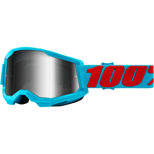 Lunettes de Motocross Strata 2 à Lentille Miroir 100% Bleu/Rouge