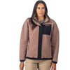Manteau High Pile Sira Femme Mauve de face