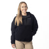 Coton Ouaté Sira High Pile Femme/Klim/noir, de face