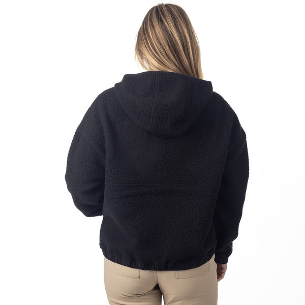 Coton Ouaté Sira High Pile Femme/Klim/noir, de dos