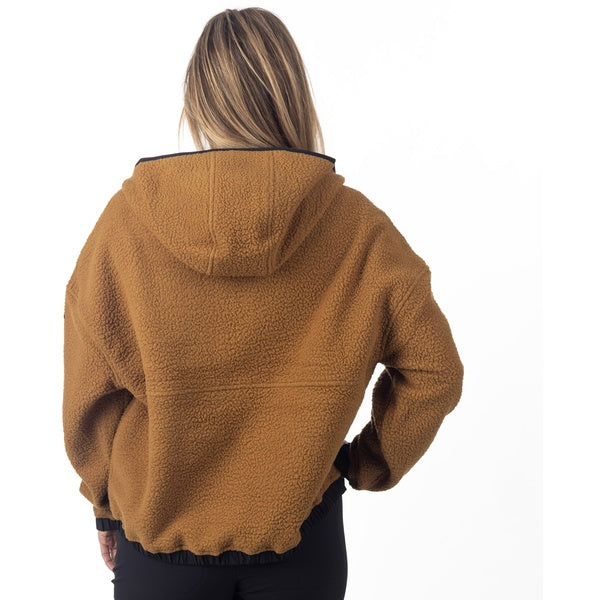 Coton Ouaté Sira High Pile Femme/Klim/brun, de dos