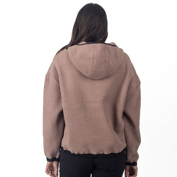 Coton Ouaté Sira High Pile Femme/Klim/mauve, de dos