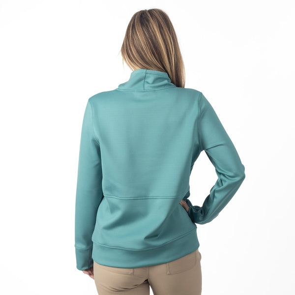 Coton Ouaté Catlin Peak Femme/Klim/vert/bleu, de dos