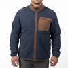 Manteau High Pile Bleu, de face