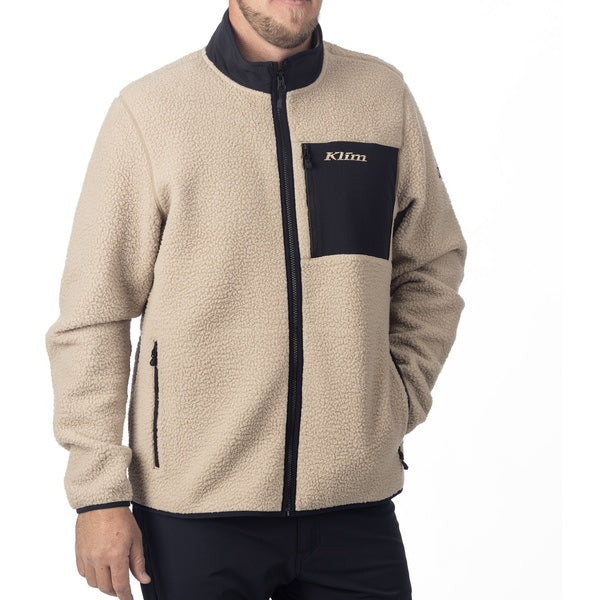 Manteau High Pile Beige, de dos
