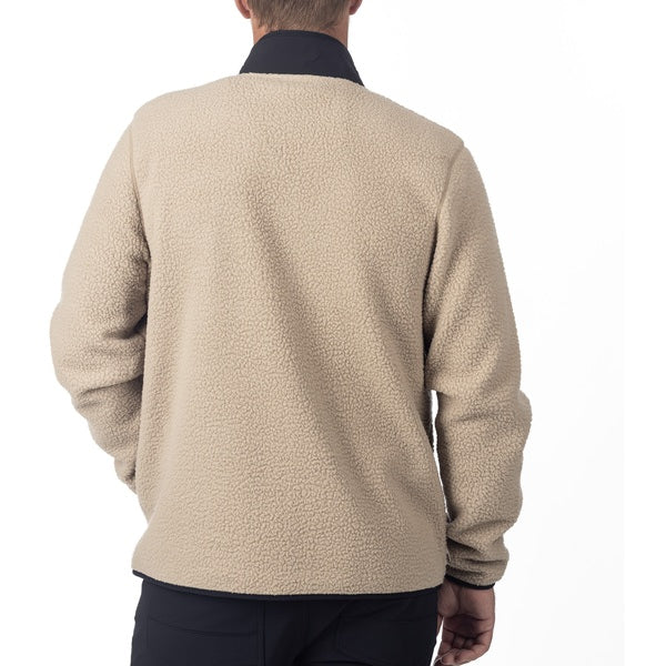Manteau High Pile Beige, de dos