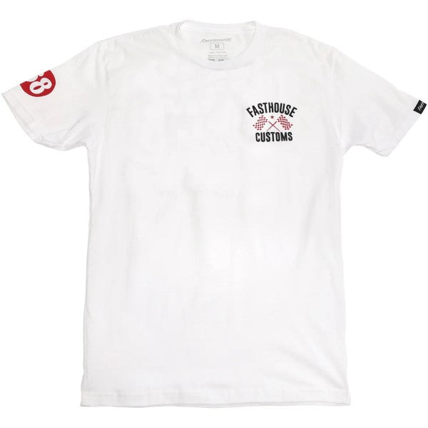 T-Shirt Trick Blanc/Rouge de face