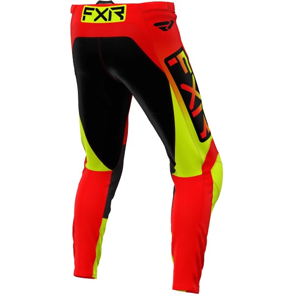 Pantalon de Motocross Clutch FXR Orange/Jaune de derrière