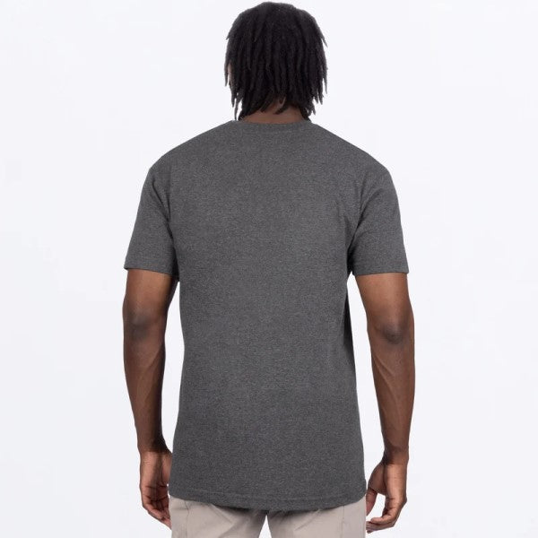 T-Shirt Emblem Premium gris noir, de dos