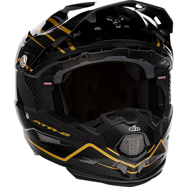 Casque de Motocross ATR-2 Phase Noir/Or incliné de face