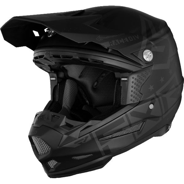 Casque de Motocross ATR-2 Noir incliné de droite