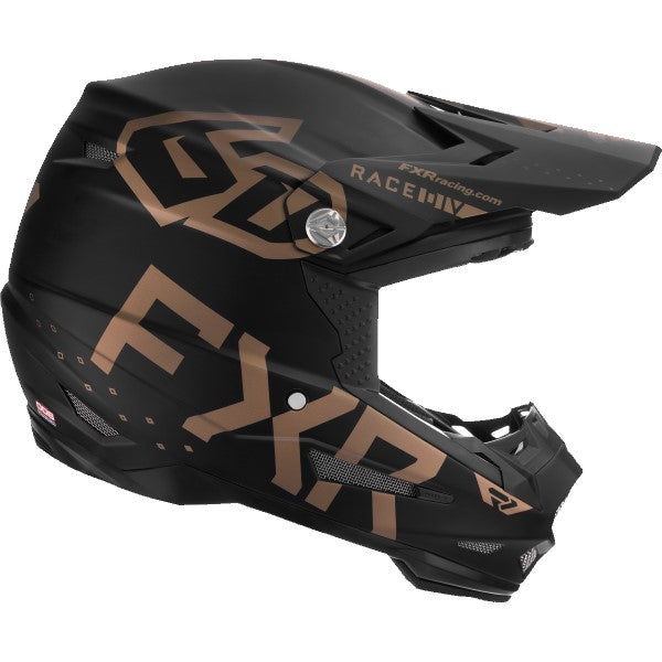 Casque de Motocross ATR-2 Noir/Cuivre de gauche