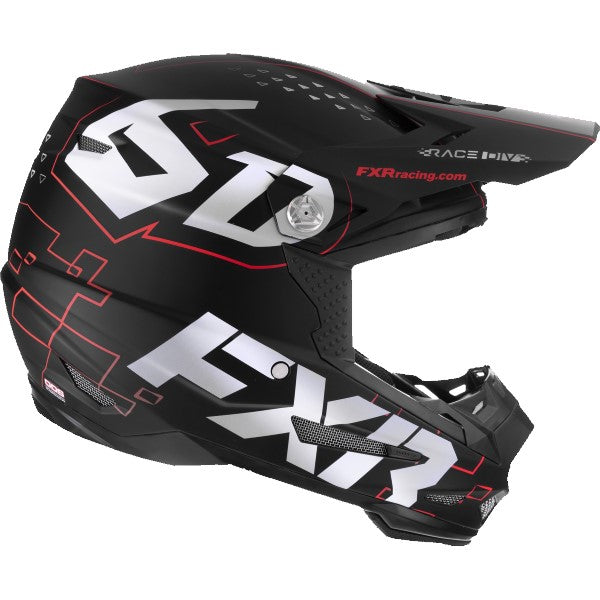 Casque de Motocross ATR-2 Noir/Rouge de gauche