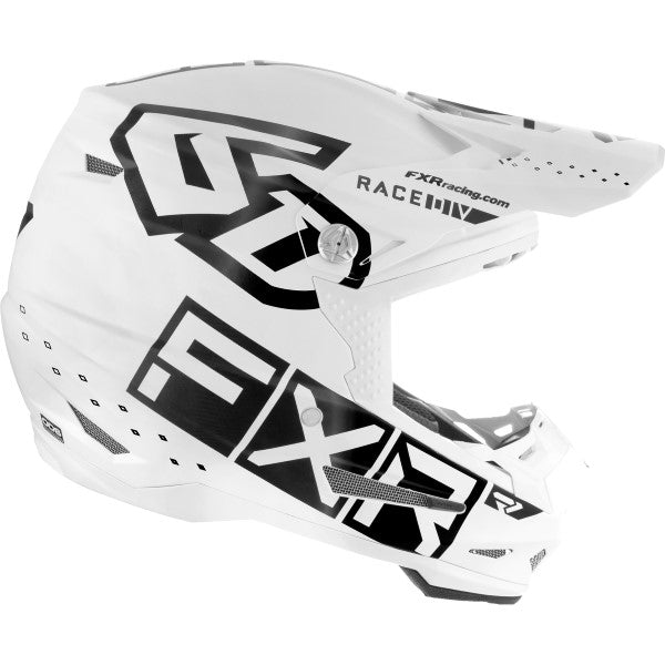 Casque de Motocross ATR-2 Blanc/Noir de gauche