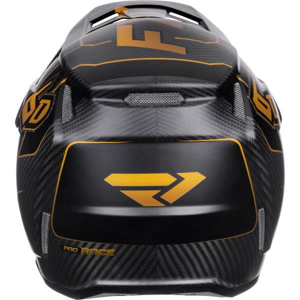 Casque de Motocross 6D ATR-3 Carbone Noir/Or de dos