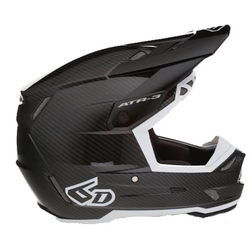 Casque de Motocross ATR-3 Solid Carbone Noir/Blanc